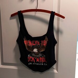 Corseted M black top